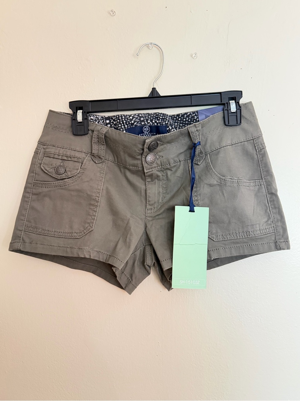 Boom Boom Jeans Grey/Green Cargo Shorts